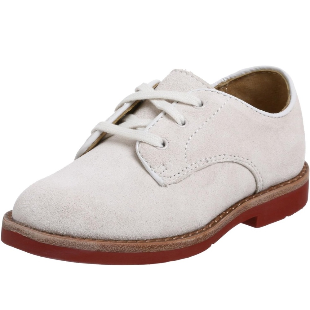 Polo by Ralph Lauren Barton Boys Dress Oxford White Suede Shoes